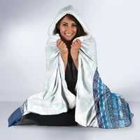 Samoa Mamanu Siapo Royal Blue Hooded Blanket Tatau Malie