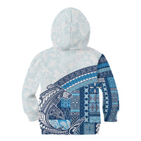 Samoa Mamanu Siapo Royal Blue Kid Hoodie Tatau Malie