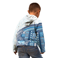 Samoa Mamanu Siapo Royal Blue Kid Hoodie Tatau Malie