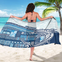 Samoa Mamanu Siapo Royal Blue Sarong Tatau Malie