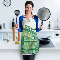 Samoa Mamanu Siapo Forest Green Apron Tatau Malie