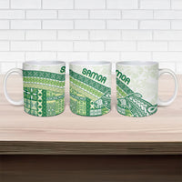 Samoa Mamanu Siapo Forest Green Ceramic Mug Tatau Malie