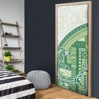 Samoa Mamanu Siapo Forest Green Door Cover Tatau Malie