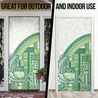 Samoa Mamanu Siapo Forest Green Door Cover Tatau Malie