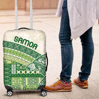 Samoa Mamanu Siapo Forest Green Luggage Cover Tatau Malie