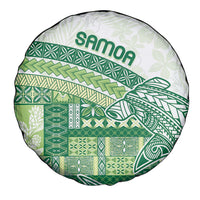 Samoa Mamanu Siapo Forest Green Spare Tire Cover Tatau Malie
