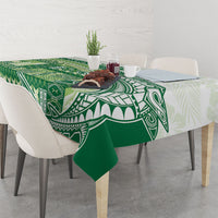 Samoa Mamanu Siapo Forest Green Tablecloth Tatau Malie