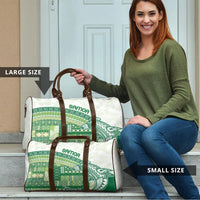 Samoa Mamanu Siapo Forest Green Travel Bag Tatau Malie