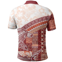 Samoa Mamanu Siapo Crimson Polo Shirt Tatau Malie