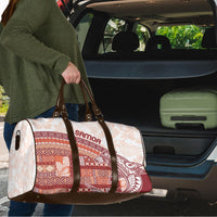 Samoa Mamanu Siapo Crimson Travel Bag Tatau Malie