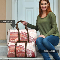 Samoa Mamanu Siapo Crimson Travel Bag Tatau Malie