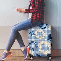Aloha Hawaii Paniolo Jeans Palaka Luggage Cover Coastal Rodeo - Polynesian Pride