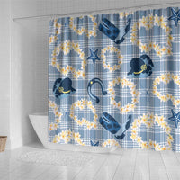 Aloha Hawaii Paniolo Jeans Palaka Shower Curtain Coastal Rodeo LT7 - Polynesian Pride