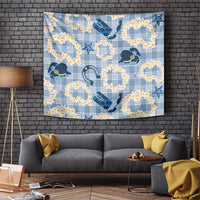 Aloha Hawaii Paniolo Jeans Palaka Tapestry Coastal Rodeo LT7 Pastel Blue - Polynesian Pride