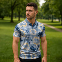 Aloha Hawaii Paniolo Jeans Palaka Zipper Polo Shirt Coastal Rodeo - Polynesian Pride