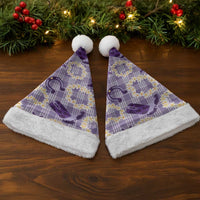 Aloha Hawaii Paniolo Lavender Palaka Christmas Santa Hat Coastal Rodeo - Polynesian Pride