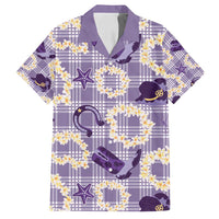 Aloha Hawaii Paniolo Lavender Palaka Family Matching Summer Maxi Dress and Hawaiian Shirt Coastal Rodeo - Polynesian Pride