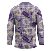 Aloha Hawaii Paniolo Lavender Palaka Hockey Jersey Coastal Rodeo LT7 - Polynesian Pride