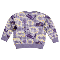 Aloha Hawaii Paniolo Lavender Palaka Kid Ugly Christmas Sweater Coastal Rodeo - Polynesian Pride