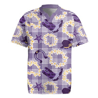 Aloha Hawaii Paniolo Lavender Palaka Rugby Jersey Coastal Rodeo LT7 Lavender - Polynesian Pride