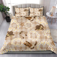 Aloha Hawaii Paniolo Khaki Palaka Bedding Set Coastal Rodeo - Polynesian Pride