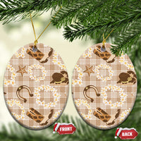 Aloha Hawaii Paniolo Khaki Palaka Ceramic Ornament Coastal Rodeo - Polynesian Pride