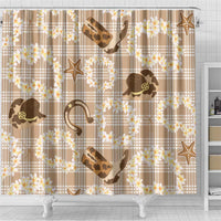 Aloha Hawaii Paniolo Khaki Palaka Shower Curtain Coastal Rodeo LT7 - Polynesian Pride