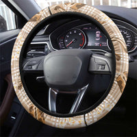 Aloha Hawaii Paniolo Khaki Palaka Steering Wheel Cover Coastal Rodeo LT7 - Polynesian Pride