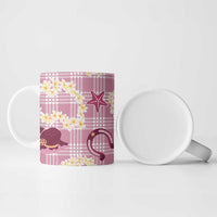Aloha Hawaii Paniolo Lokelani Rose Palaka Ceramic Mug Coastal Rodeo LT7 - Polynesian Pride