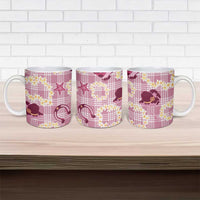 Aloha Hawaii Paniolo Lokelani Rose Palaka Ceramic Mug Coastal Rodeo LT7 - Polynesian Pride