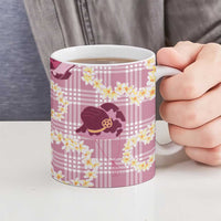 Aloha Hawaii Paniolo Lokelani Rose Palaka Ceramic Mug Coastal Rodeo LT7 - Polynesian Pride