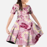 Aloha Hawaii Paniolo Lokelani Rose Palaka Family Matching Short Sleeve Bodycon Dress and Hawaiian Shirt Coastal Rodeo - Polynesian Pride