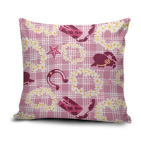Aloha Hawaii Paniolo Lokelani Rose Palaka Pillow Cover Coastal Rodeo - Polynesian Pride