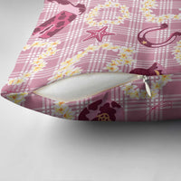 Aloha Hawaii Paniolo Lokelani Rose Palaka Pillow Cover Coastal Rodeo - Polynesian Pride