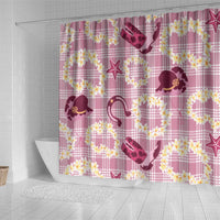 Aloha Hawaii Paniolo Lokelani Rose Palaka Shower Curtain Coastal Rodeo LT7 - Polynesian Pride