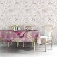 Aloha Hawaii Paniolo Lokelani Rose Palaka Tablecloth Coastal Rodeo - Polynesian Pride