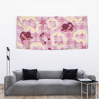 Aloha Hawaii Paniolo Lokelani Rose Palaka Tapestry Coastal Rodeo - Polynesian Pride