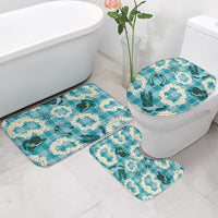 Aloha Hawaii Paniolo Teal Palaka Bathroom Set Coastal Rodeo - Polynesian Pride