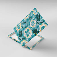 Aloha Hawaii Paniolo Teal Palaka Canvas Wall Art Coastal Rodeo - Polynesian Pride