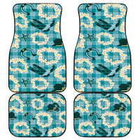 Aloha Hawaii Paniolo Teal Palaka Car Mats Coastal Rodeo - Polynesian Pride