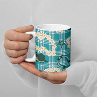 Aloha Hawaii Paniolo Teal Palaka Ceramic Mug Coastal Rodeo LT7 - Polynesian Pride