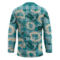 Aloha Hawaii Paniolo Teal Palaka Hockey Jersey Coastal Rodeo - Polynesian Pride