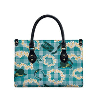 Aloha Hawaii Paniolo Teal Palaka Leather Bag Coastal Rodeo LT7 - Polynesian Pride
