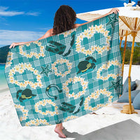 Aloha Hawaii Paniolo Teal Palaka Sarong Coastal Rodeo - Polynesian Pride