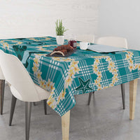 Aloha Hawaii Paniolo Teal Palaka Tablecloth Coastal Rodeo - Polynesian Pride
