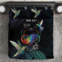 Polynesian Cancers Awareness Bedding Set Hummingbird - Fly High Until We Meet Again