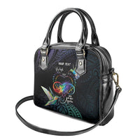 Polynesian Cancers Awareness Shoulder Handbag Hummingbird - Fly High Until We Meet Again
