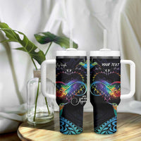 Polynesian Cancers Awareness Tumbler With Handle Hummingbird - Fly High Until We Meet Again
