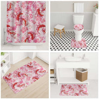 Pink Palaka Hawaii Aloha Bathroom Set Koi Pond Mix Sakura - Polynesian Pride