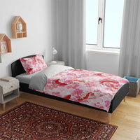 Pink Palaka Hawaii Aloha Bedding Set Koi Pond Mix Sakura - Polynesian Pride